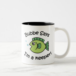 Bubbe Says I'm a Keeper Two-Tone Coffee Mug