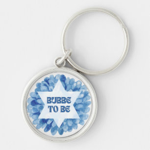 "Bubbe to Be" Funny New Jewish Grandma Watercolor Keychain