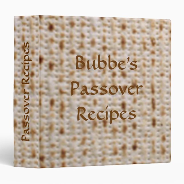 Bubbe's Binder Passover Matzoh Recipe Album (Front/Spine)