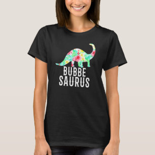 Bubbesaurus Jewish Yiddish Grandma Floral Dinosaur T-Shirt