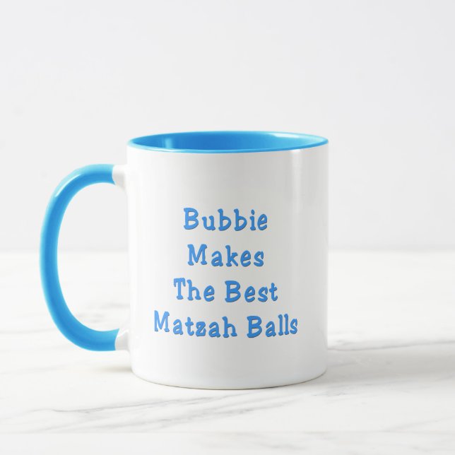 Bubbie fait le meilleur Matzoh boules Pâques Mug (Gauche)