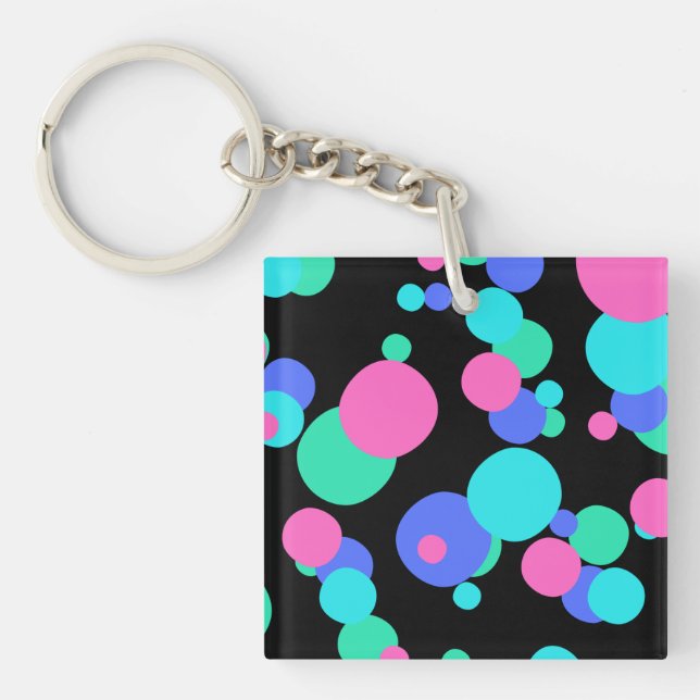 Bubble Abstract Pattern      Keychain (Front)