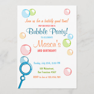 Bubble Anniversaire Invitation POP Anniversaire Ga