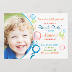 Bubble Anniversaire Invitation POP Anniversaire Ga