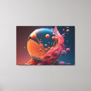 Bubble Art Canvas Print