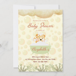 Bubble Bath Baby Shower Invitation