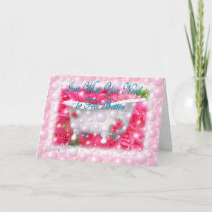 Bubble Bath Get Well-customize Card
