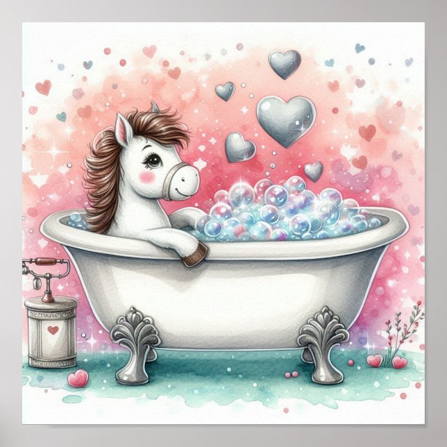 Bubble Bath Horse Poster (Front)