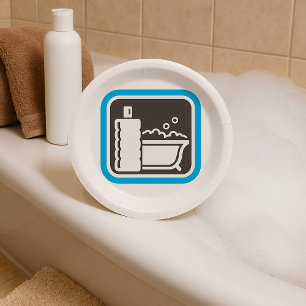 Bubble Bath Icon Paper Plates