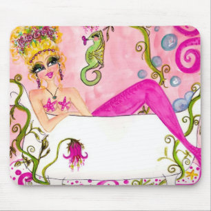 Bubble Bath Mermaid Mouse Pad