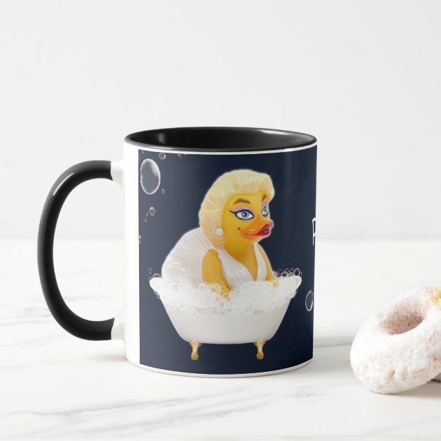 Bubble Bath Rubber Duck CelebriDucks Hollywood Mug (With Donut)