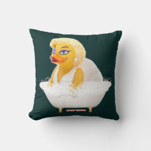 Bubble Bath Rubber Duck CelebriDucks Hollywood Throw Pillow
