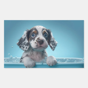 Bubble Bath Tub Pup Sticker