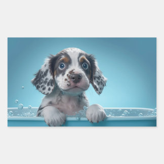 Bubble Bath Tub Pup Sticker
