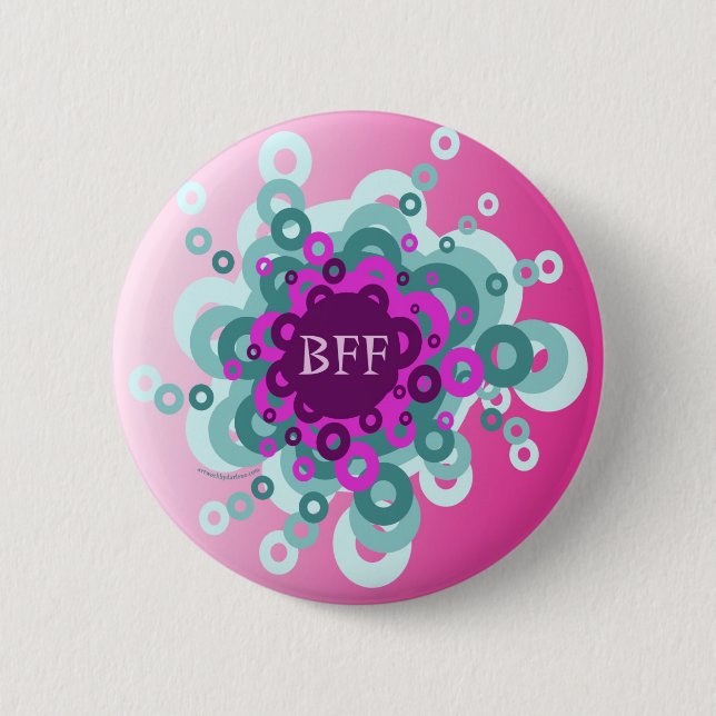 BUBBLE Best Friends Forever 2 Inch Round Button (Front)