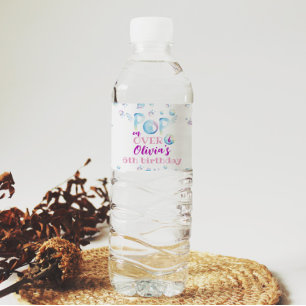 Bubble Birthday Water Bottle Label Summer Party