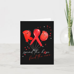 bubble blood cancer awareness red spread the hope card