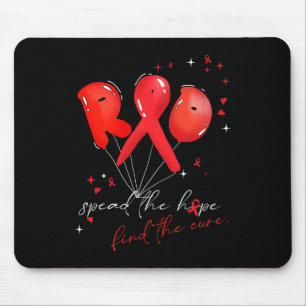 bubble blood cancer awareness red spread the hope  mouse pad