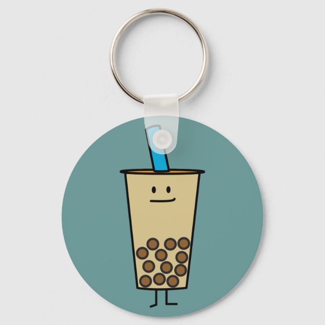 Bubble Boba Pearl Milk Tea Tapioca balls Keychain (Front)