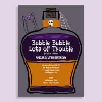 Bubble Bubble Cute Halloween Party Invitation