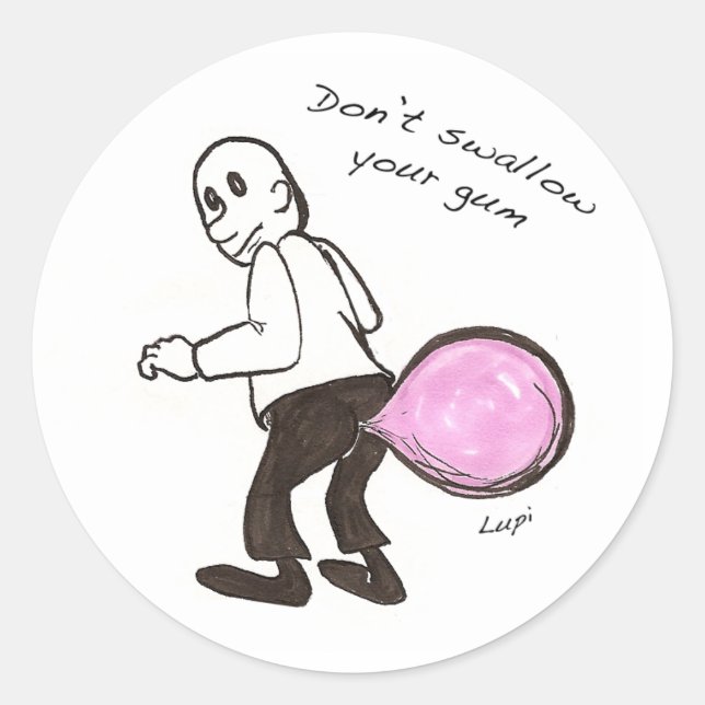 Bubble Butt 3 inch round sticker (Front)