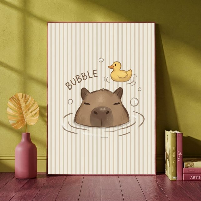 Bubble Capybara Bath Time Animal Nursery print  (Creator Uploaded)