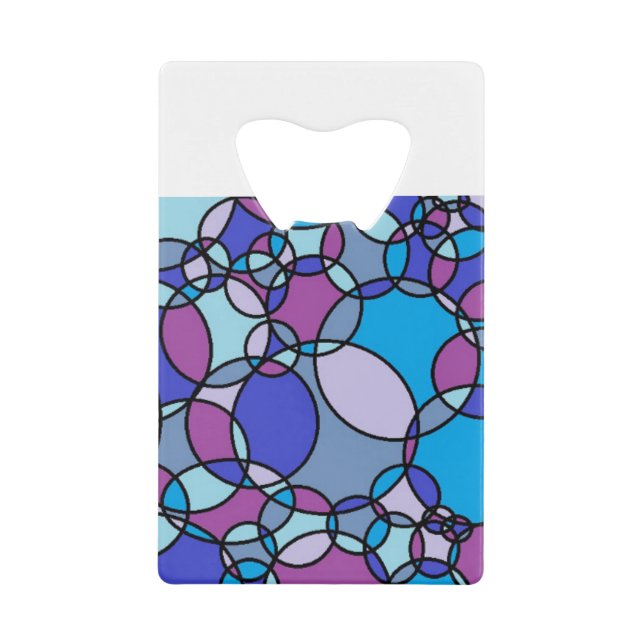 Bubble Circles Credit Card Bottle Opener (Front)