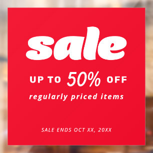 Bubble Classic Retro Retail Red Sale Sign