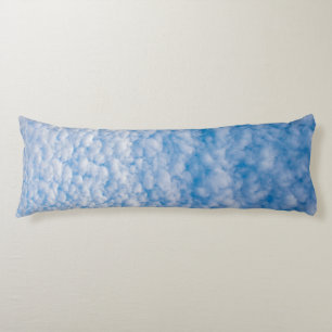 Bubble Clouds in Blue Sky Nature Photo Mammatus Body Pillow
