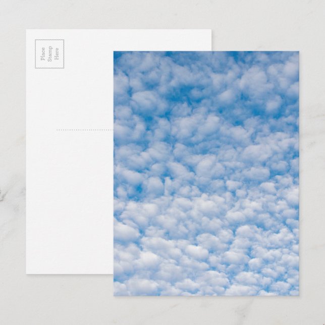 Bubble Clouds in Blue Sky Nature Photo Mammatus Postcard (Front/Back)