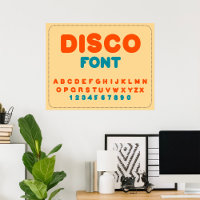 Bubble Disco Alphabet Font Bold Vintage Letters