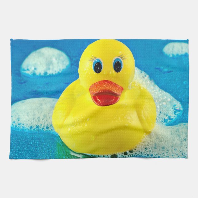 Bubble Duck Kitchen Towel (Horizontal)
