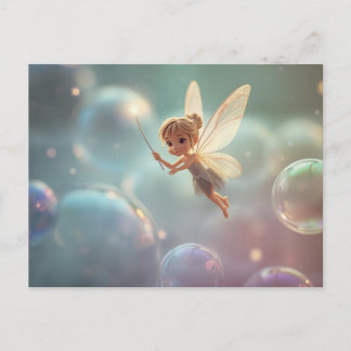 Bubble Fairy Invitation Postcard