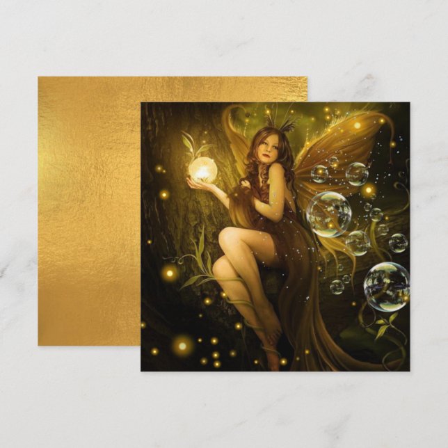 Bubble Fantasy Fairy Card (Front/Back)