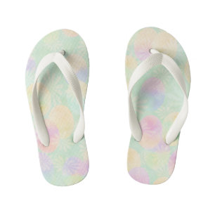 Bubble Floral Turquoise. Les tongs de l'enfant
