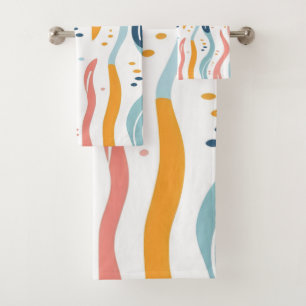 Bubble flow bath towel set