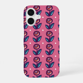 Bubble Flowers in Pink - Cute Pretty Floral Nature iPhone 16 Case