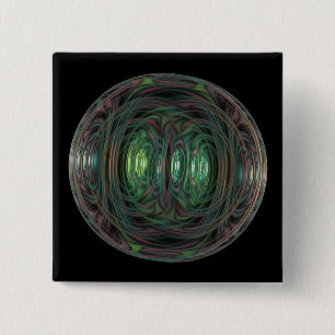 bubble fractal 2 inch square button