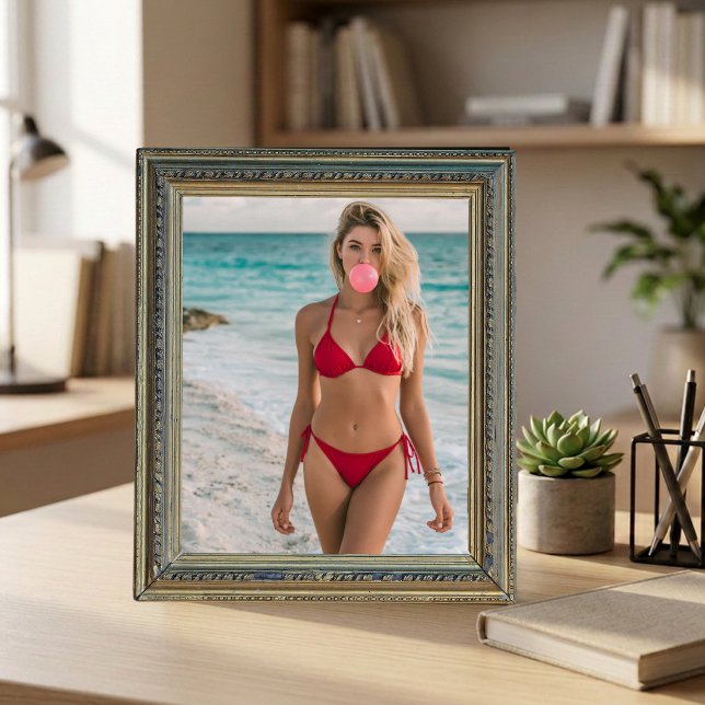 Bubble Gum Beach Babe Coastal Summer Wall Art  (Creator Uploaded)