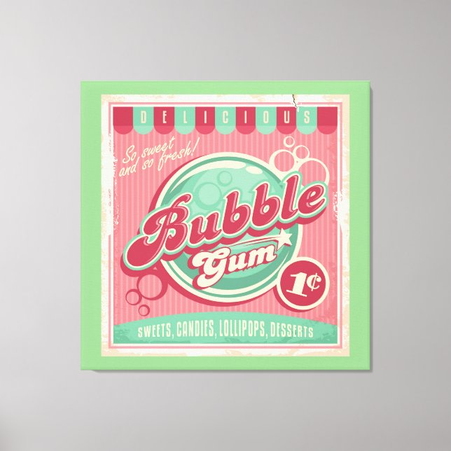 Bubble Gum Canvas Print (Front)
