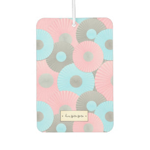 Bubble Gum Circle Origami Pastel Pattern Air Freshener