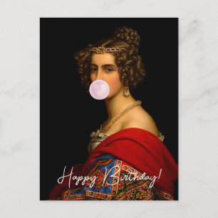 Bubble gum Diva Bavarian beauty Postcard