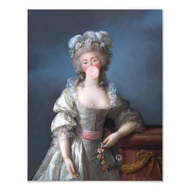 Bubble gum diva du Barry Photo Print (Front)