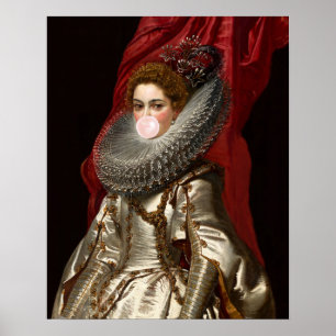 Bubble gum Diva in a Neck Ruff Poster