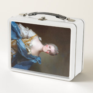 Bubble gum Diva with Blue Butterfly Metal Lunch Box