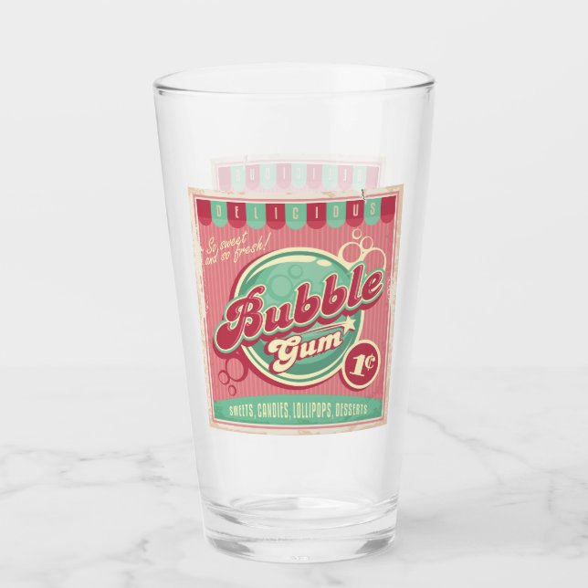 Bubble Gum Glass Tumbler (Front)