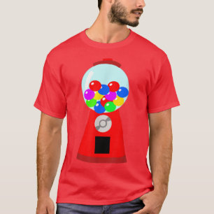 Bubble Gum Gumball Sweet Candy Machine Chewing Bub T-Shirt