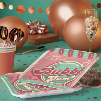 Bubble Gum Paper Plates