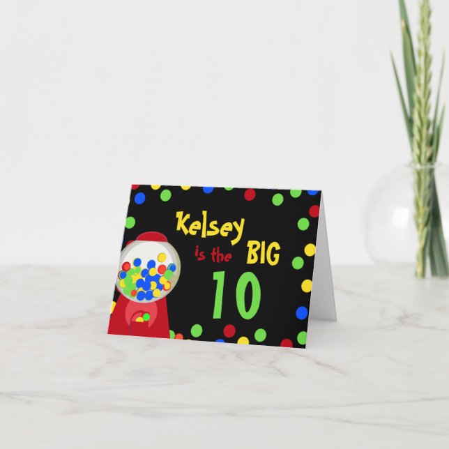 Bubble Gum Party Invite (Front)