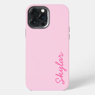 Bubble Gum Pink Hot Pink Custom Cursive Name Case- iPhone 13 Pro Max Case